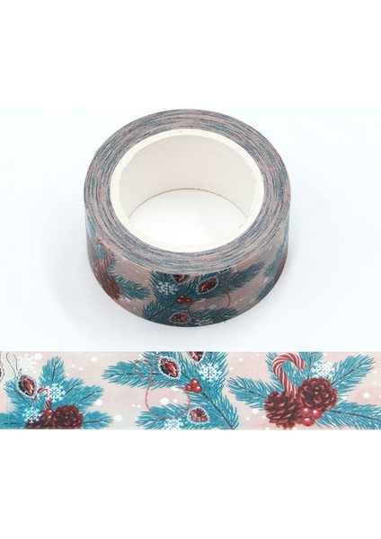 No.10 Tarzı Merry Christmas Folyo Maskeleme Washi Bant Dekoratif Yapışkan Bant Decora Diy Scrapbooking Sticker Etiket Kırtasiye (Yurt Dışından)
