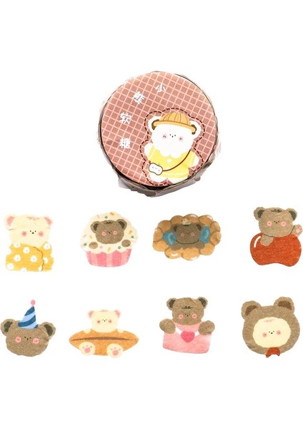 Bir Stil 1 Rulo Sevimli Karikatür Çıkartmalar Çiçek Ayı Desen Dıy Scrapbooking Dergisi Günlüğü Dekoratif Washi Bant Öğrenci Kırtasiye (Yurt Dışından)