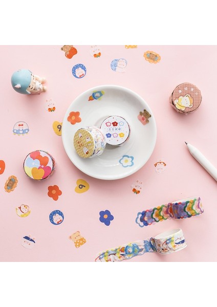 Bir Stil 1 Rulo Sevimli Karikatür Çıkartmalar Çiçek Ayı Desen Dıy Scrapbooking Dergisi Günlüğü Dekoratif Washi Bant Öğrenci Kırtasiye (Yurt Dışından) fiyatları