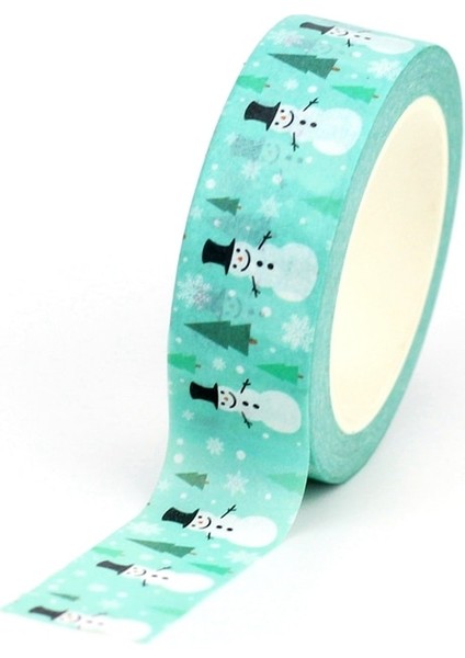 NO.1006 Stili Yeni M Sevimli Kutup Ayısı Penguen Kar Tanesi Ren Geyiği Kırmızı Kamyon Noel Washi Bant Seti Yapışkan Maskeleme Bandı Dekor Kırtasiye (Yurt Dışından)