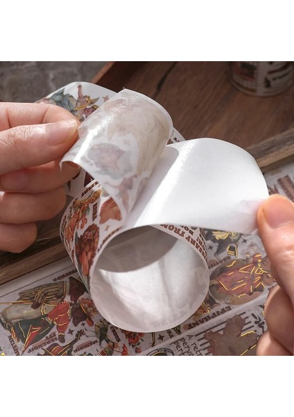 Bir Stil Retro Avrupa ve Amerika Melek Maskeleme Washi Bant Dekoratif Altın Yapışkan Bant Decora Diy Scrapbooking Sticker Etiket (Yurt Dışından) fırsatları