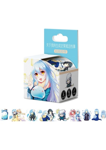 Shilaimu Tarzı 4CMX5M Japon Animasyon Maskeleme Muslukları Washi Bant Etiketler Scrapbooking Anime Severler Otaku Kültür Sevimli Kırtasiye (Yurt Dışından)
