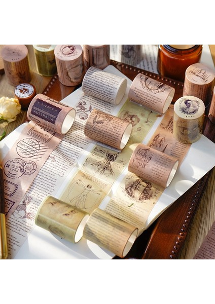 Bir Stil Karakter Notları Washi Bant Antika Japon Maskeleme Bantları Scrapbooking Için Dekoratif Günlük Planlayıcısı Diy Craft Hediye Paketleme (Yurt Dışından) modelleri