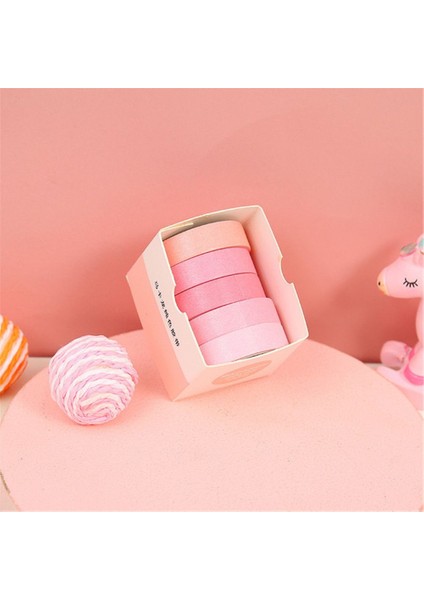 No.7 Tarzı 5rollsbox Set Dekoratif Kırtasiye Malzemeleri Maskeleme Bandı Washi Bant Scrapbooking Yapıştırıcı (Yurt Dışından)