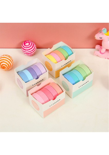 No.7 Tarzı 5rollsbox Set Dekoratif Kırtasiye Malzemeleri Maskeleme Bandı Washi Bant Scrapbooking Yapıştırıcı (Yurt Dışından) modelleri