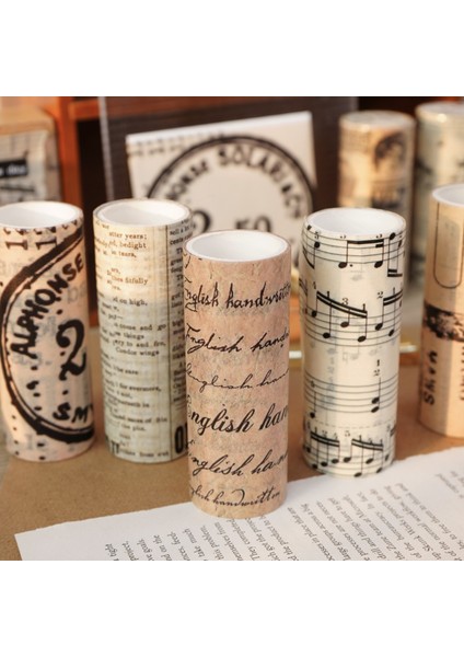 D Stili Mueet Gazete Washi Bant Geniş Klasik Retro Tarzı Diy Craft Planlamacıları Için Maskeleme Bantları Scrapbooking Hediye Paketleme (Yurt Dışından) indirimleri