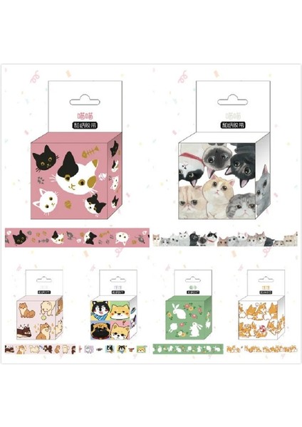 Kurbağa Stili 1.5cm * 5m Sevimli Kedi Köpek Q Versiyonu Karikatür Washi Bant Yapışkan Bant Dıy Scrapbooking Sticker Etiket Maskeleme Bandı (Yurt Dışından) fiyatları