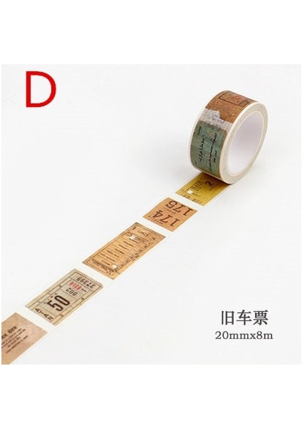 D Stili 1 Adet Seyahat Serisi Vintage Harita Damgası Avrupa Retro Karakter Dekorasyon Washi Bant Dıy Günlüğü Scrapbooking Maskeleme Bandı (Yurt Dışından) fiyatları