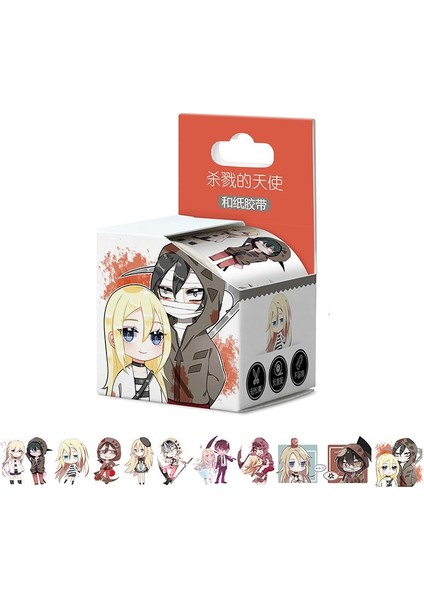 17SHALUTIANSHI Stili 4CMX5M Japon Animasyon Maskeleme Muslukları Washi Bant Etiketler Scrapbooking Anime Severler Otaku Kültür Sevimli Kırtasiye (Yurt Dışından)
