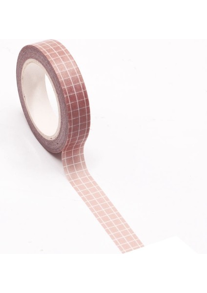 NO.632 Tarzı Yenı Sevimli 10 M Izgara Washi Bant Japon Kağıt Dıy Planlayıcısı Maskeleme Bandı Yapışkan Bantlar Çıkartmalar Dekoratif Kırtasiye Bantları (Yurt Dışından)
