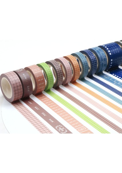 NO.632 Tarzı Yenı Sevimli 10 M Izgara Washi Bant Japon Kağıt Dıy Planlayıcısı Maskeleme Bandı Yapışkan Bantlar Çıkartmalar Dekoratif Kırtasiye Bantları (Yurt Dışından) fiyatları