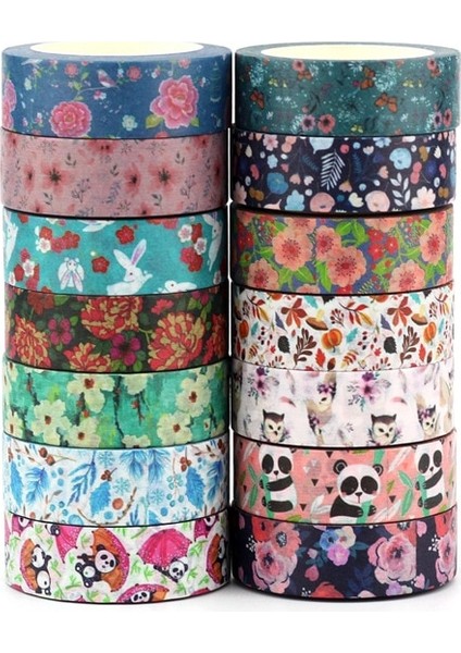 Numara. 951 Stili M Çiçekler Yaprakları Japon Kağıt Washi Bant Seti Dıy Scrapbooking Bullet Dergisi Maskeleme Bantları Kırtasiye Okul Malzemeleri (Yurt Dışından) fiyatları