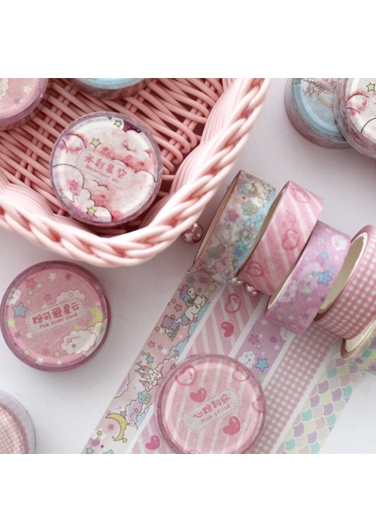 No.9 Tarzı 1.5 cm * 7 M Pembe Kız Kalp Kafes Washi Bant Yapışkan Bant Dıy Scrapbooking Sticker Etiket Japon Kırtasiye (Yurt Dışından) indirimleri