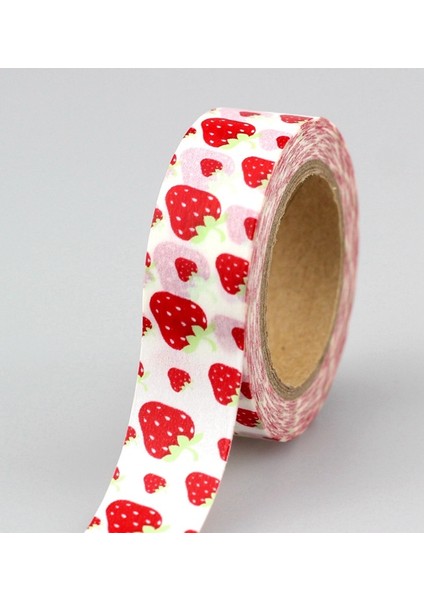 NO.564 Tarzı 1.5c Çilek Karpuz Muz Limon Kiraz Dekor Meyve Washi Bant Dıy Scrapbooking Maskeleme Bantları Okul Ofis Malzemeleri (Yurt Dışından) fırsatları