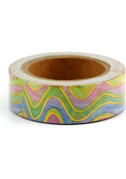 Numara. 164 Tarzı 10 M Sevimli Çapraz Yapraklar Kalpler Altın Varak Washi Bant Kağıt Scrapbooking Maskeleme Bandı Yapışkanlı Etiket Dekoratif Kırtasiye Bantları (Yurt Dışından)