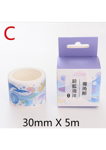 C Stili x Balina ve Deniz Kabuğu Washi Bant Dıy Hediye Paketleme Için Scrapbooking ve Craftsticky Yapışkanlı Kağıt Maskeleme Bandı (Yurt Dışından) fiyatları