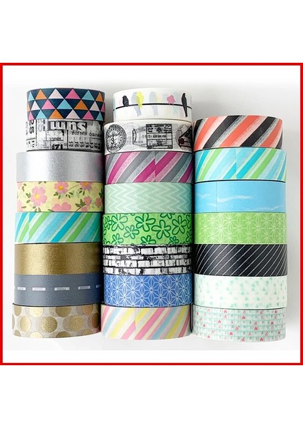 NO.549 Tarzı ve Kupon Washi Bant, Anrich Washi Bant #002-#567, Altın, Gümüş, Temel Tasarım, Özelleştirilebilir (Yurt Dışından)