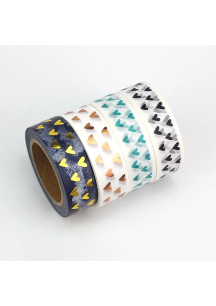 NO.587 Tarzı 10M Dekor Sevimli Japon Kağıt Sevgililer Washi Bant Kalpler Seti Bakır Folyo Siyah Dıy Planlayıcısı Maskeleme Bantları Okul Ofis Malzemeleri (Yurt Dışından) indirimleri