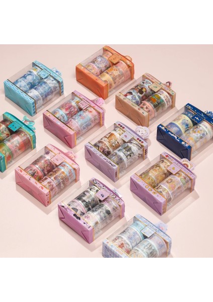 Scrapbooking Tarzı S Beden Washi Bant ve Altın Yaprak Kırtasiye Kawaii Scrapbooking Sevimli Çıkartmalar Maskeleme Bandı Retro Washitape Pet Adhesiva Decorativa (Yurt Dışından) modelleri