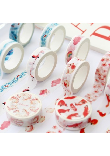 Firefox Stili Yaratıcı Sevimli Hayvanlar Tek Boynuzlu At Sakura Washi Bant Yapışkan Bant Dıy Scrapbooking Etiket Etiket Maskeleme Bandı (Yurt Dışından) fiyatları