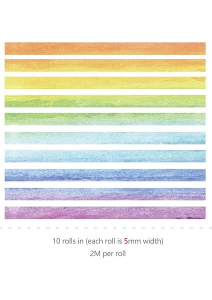 Gökkuşağı Stili 5-Lot Rastgele Washi Bant Seti Yeni Bant Kör Kutu Tekrar Yok Kırtasiye Maskeleme Bandı Okul Malzemeleri Noel Hediyesi (Yurt Dışından) fiyatları