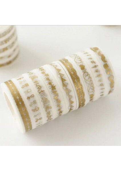 No.21 Tarzı Sevimli Yaratıcı Baskı Altın Bant Defter Çıkartması Dekoratif Bant Washi Bant Okul Malzemeleri JD39 (Yurt Dışından) fırsatları