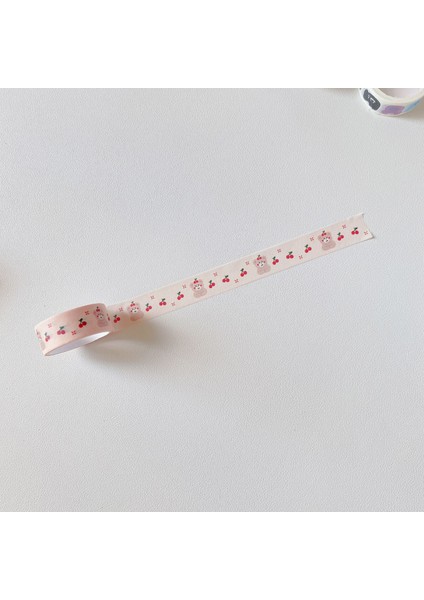 Kiraz Ayı Stili Karikatür Kiraz Ayı Sevimli Washi Bant 3m Kore Ins Renk Aşk Sızdırmazlık Etiketi Kırtasiye Öğrenci Defteri Diy Dekoratif Bantlar (Yurt Dışından)