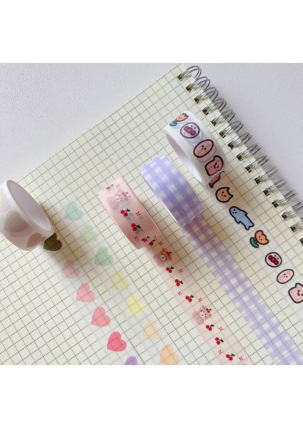Kiraz Ayı Stili Karikatür Kiraz Ayı Sevimli Washi Bant 3m Kore Ins Renk Aşk Sızdırmazlık Etiketi Kırtasiye Öğrenci Defteri Diy Dekoratif Bantlar (Yurt Dışından) indirimleri