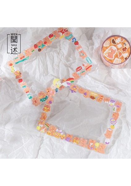 F Stili Ayı Tema Kawaii Washi Bant Scrapbooking Çıkartmalar Sevimli Etiket Ruloları Kendinden Yapışkanlı El Sanatları Planlayıcısı Için Diy Dekorasyon Çıkartmaları (Yurt Dışından) indirimleri