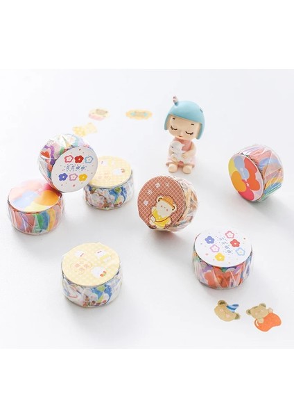 C Stili 1 Rulo Sevimli Karikatür Çıkartmalar Çiçek Ayı Desen Dıy Scrapbooking Dergisi Günlüğü Dekoratif Washi Bant Öğrenci Kırtasiye (Yurt Dışından) indirimleri