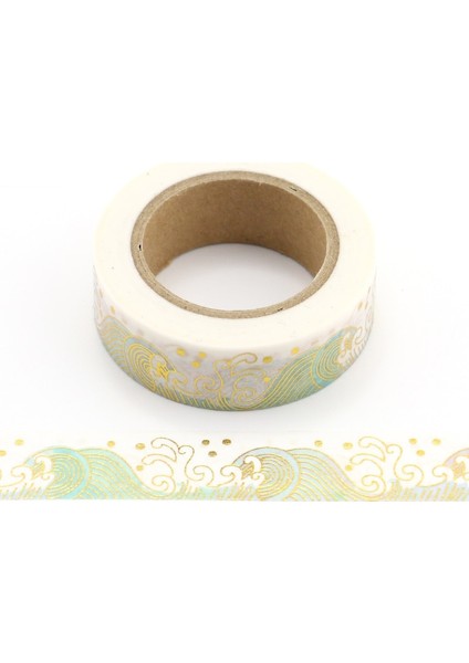 G194 Stili 1x Folyo Washi Bant 15MM * 10M Renkli Scrapbooking Araçları Sevimli Adhesiva Decorativa Japon Kırtasiye Washi Bantlar (Yurt Dışından)