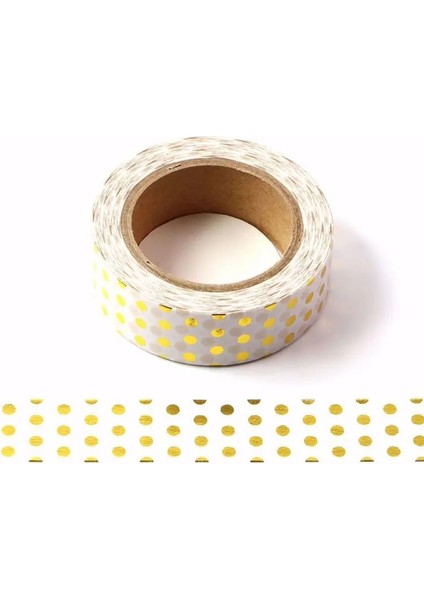 G237 Stili Yüksek Li Altın Folyo 10M Kağıt Bant Nokta, Şerit, Ananas, Kalp Noel Dekoratif Washi Bant 1 Adet (Yurt Dışından)