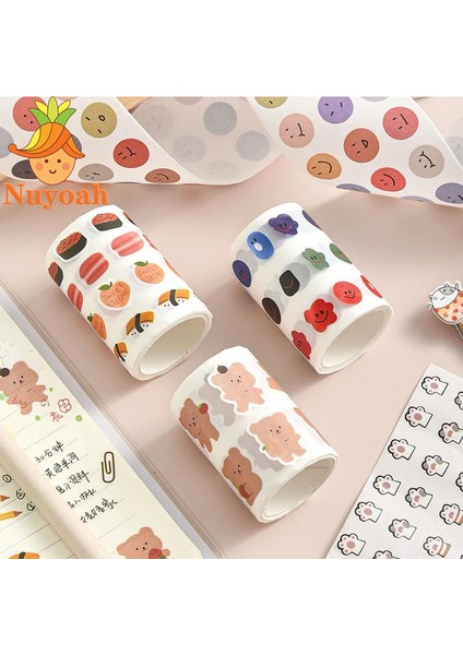 B Tarzı Kawaii Ifade Ayı Washi Bant Dekoratif Yapıştırıcı Nokta Maskeleme Bandı Çıkartmalar Scrapbooking Dıy Kırtasiye Bant Okul Malzemeleri (Yurt Dışından)