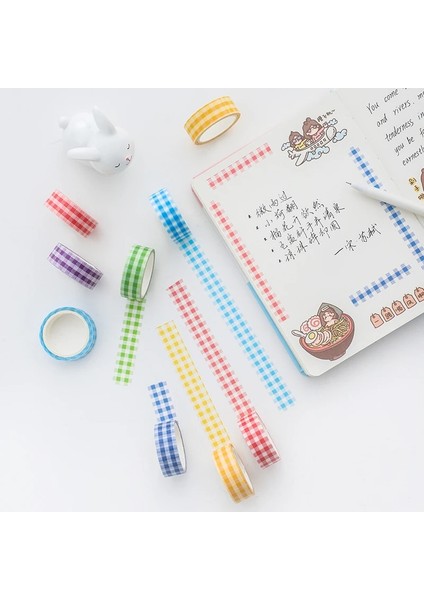 E Stili 1 Adet Sevimli Temel Izgara Dergisi Washi Maskeleme Bandı Basit Scrapbooking Dekoratif Malzemeleri Yapışkan Bant Etiket Etiket Kırtasiye (Yurt Dışından) fiyatları