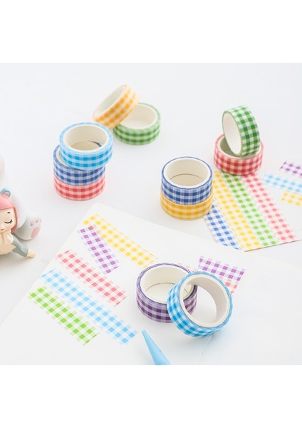 E Stili 1 Adet Sevimli Temel Izgara Dergisi Washi Maskeleme Bandı Basit Scrapbooking Dekoratif Malzemeleri Yapışkan Bant Etiket Etiket Kırtasiye (Yurt Dışından) fırsatları