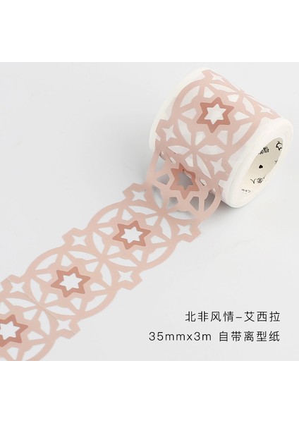 No.8 Stili Kuzey Afrika Tarzı Hollow Dergisi Washi Bant Dekoratif Yapışkan Bant Dıy Scrapbooking Sticker Etiket Japon Kırtasiye (Yurt Dışından) fiyatları