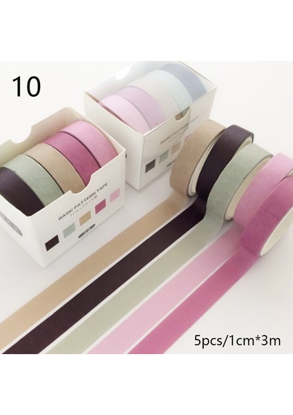No.10 Tarzı Et Washi Bant Sevimli Izgara Yapışkanlı Düz ​​renk Temel Stil Çıkartmalar Için Maskeleme Bandı Scrapbooking Dıy Fotoğraf Albümü Günlüğü (Yurt Dışından) fiyatları