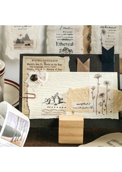 Bir Stil Orman Ay Serisi Washi Maskeleme Bandı Eski Scrapbooking Sticker Kırtasiye Okul Malzemeleri Dekorasyon (Yurt Dışından) indirimleri