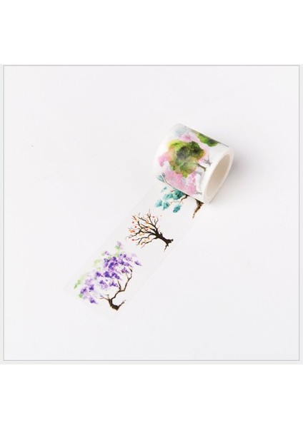 Bitkiler Orman Tarzı 8 Tasarımlar Vintage Çiçekler Kız Pencere Ev Tüyleri Japon Washi Bant Dıy Planlayıcısı Scrapbooking Etiket Etiket Maskeleme Bandı (Yurt Dışından)