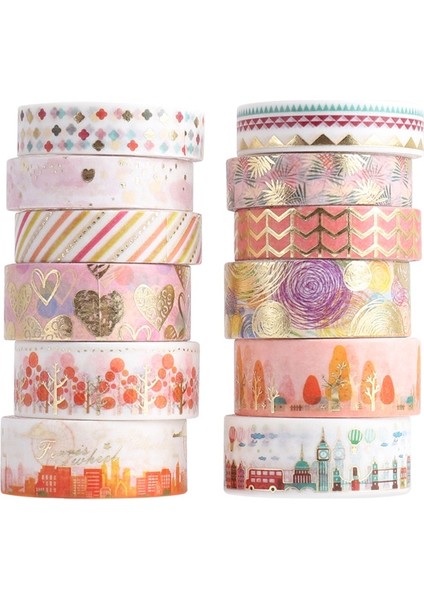 B Tarzı Et Maskeleme Bandı Altın Folyo Washi Bant Dekoratif Yapışkan Bant Sticker Scrapbooking Günlüğü Planlayıcısı Kırtasiye (Yurt Dışından) fiyatları