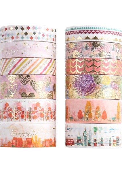 B Tarzı Et Maskeleme Bandı Altın Folyo Washi Bant Dekoratif Yapışkan Bant Sticker Scrapbooking Günlüğü Planlayıcısı Kırtasiye (Yurt Dışından) indirimleri