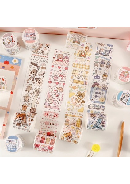F Stili 50 mm * 3 M Kawaii Washi Bant Kore Çıkartmalar Tuz Tatlı Sevimli Karikatür Girlish Bullet Günlük Tutma Aksesuarları Karalama Defteri Deco Çıkartmalar (Yurt Dışından) fiyatları