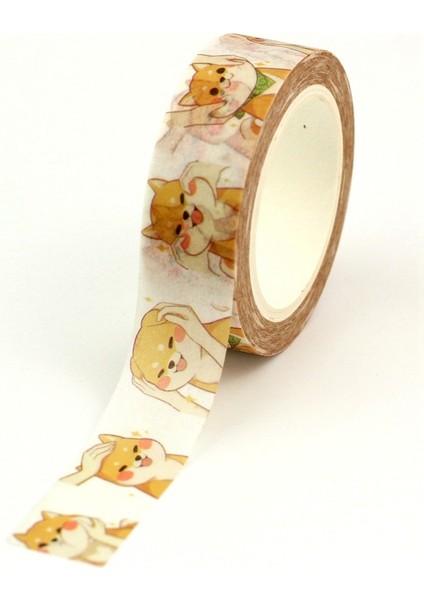No.78 Stili 1 Adet 1.5c Sevimli Köpek ve Kedi Washi Bant Seti Japon Kağıt Planlayıcısı Maskeleme Bandı Yapışkan Bantlar Çıkartmalar Dekor Kırtasiye Bandı (Yurt Dışından)