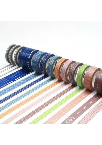 NO.629 Tarzı Yenı Sevimli 10 M Izgara Washi Bant Japon Kağıt Dıy Planlayıcısı Maskeleme Bandı Yapışkan Bantlar Çıkartmalar Dekoratif Kırtasiye Bantları (Yurt Dışından) fırsatları