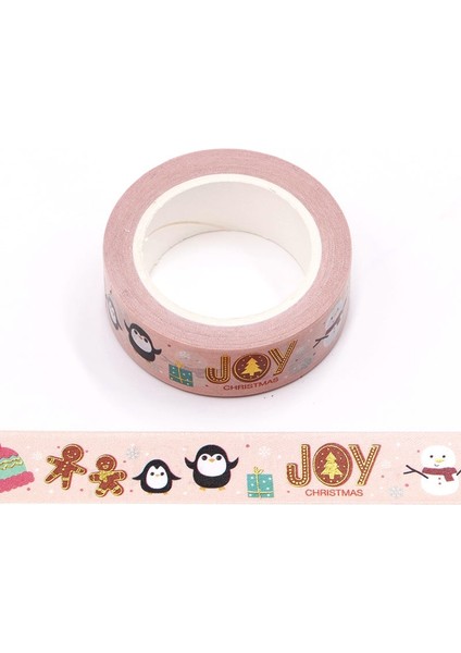 No.7 Tarzı Merry Christmas Folyo Maskeleme Washi Bant Dekoratif Yapışkan Bant Decora Diy Scrapbooking Sticker Etiket Kırtasiye (Yurt Dışından)