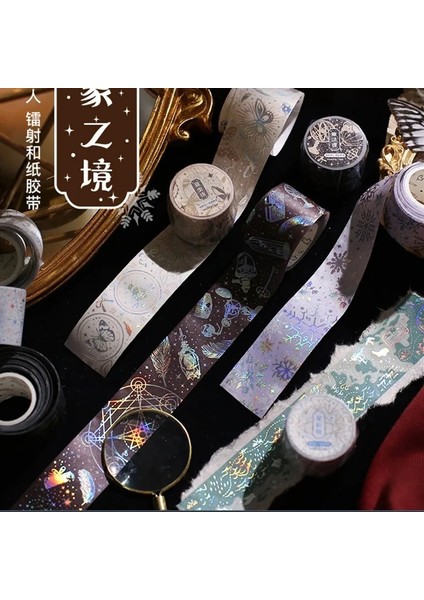 D Stili Vintage Harita Altın Folyo Washi Bant Kendin Yap El Sanatları ve Hediye Paketleme Dergileri Için Dekoratif Maskeleme Yapışkan Bant (Yurt Dışından) fırsatları