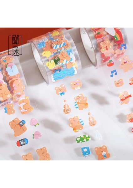G Tarzı Ayı Tema Kawaii Washi Bant Scrapbooking Çıkartmalar Sevimli Etiket Ruloları Kendinden Yapışkanlı El Sanatları Planlayıcısı Için Diy Dekorasyon Çıkartmaları (Yurt Dışından) modelleri