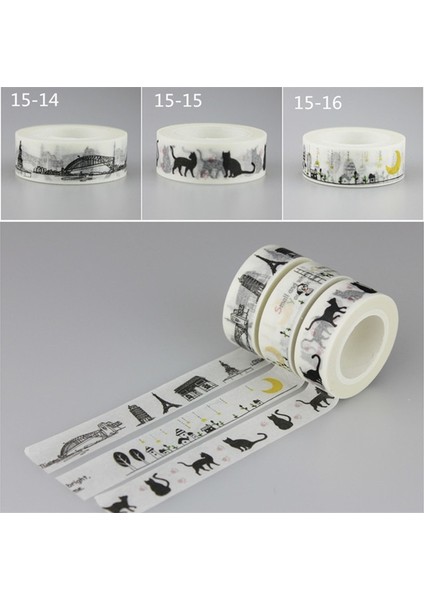 No.6 Tarzı 1 Adet Diy Şeker Sıcak Çiçek Bant Dekorasyon Rulo Diy Washi Dekoratif Yapışkan Kağıt Maskeleme Bandı Kendinden Yapışkanlı Bant Karalama Defteri Bandı (Yurt Dışından) fiyatları