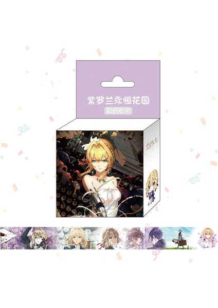 No.20 Tarzı 1.5cm * 5m Japon Anime Karikatür Washi Bant Yapışkan Bant Dıy Scrapbooking Sticker Etiket Maskeleme Bandı (Yurt Dışından)