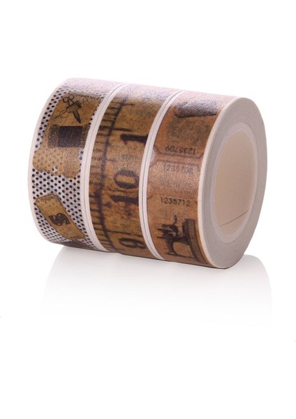 No.2 Tarzı Vintage Cetvel Washi Bant Bilet Maskeleme Bandı Etiketler Scrapbooking (Yurt Dışından)
